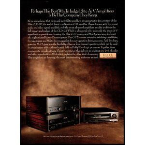 1991 Pioneer Elite AV Amplifiers Vintage Print Ad Audiophile Home Stereo Art